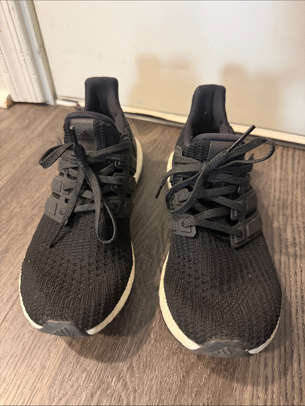 adidas Black Knit Sneakers with White Midsole